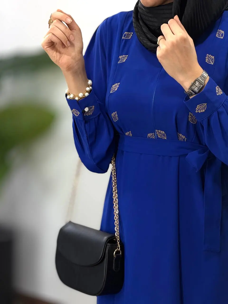 مانتو عبایی گلدوزی محنا 1